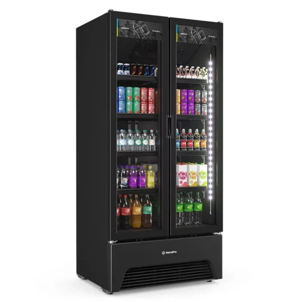 VB70 All Black - Refrigerador Expositor, Porta Dupla Slim - 752L