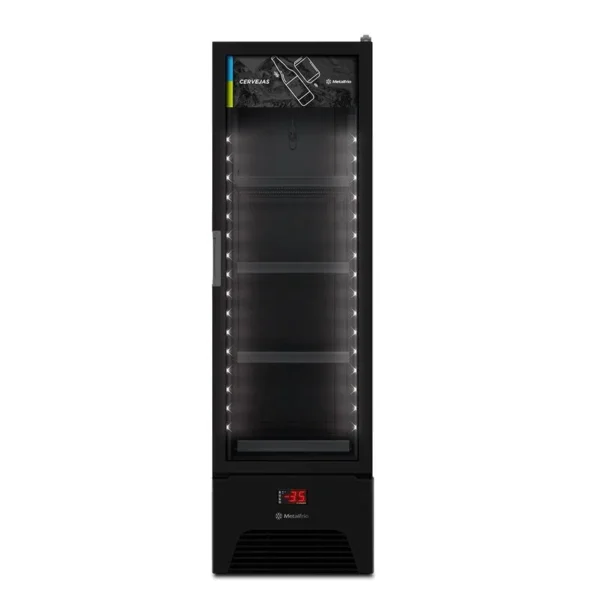 VN28 Optima All Black - Cervejeira Expositora Slim - 337L
