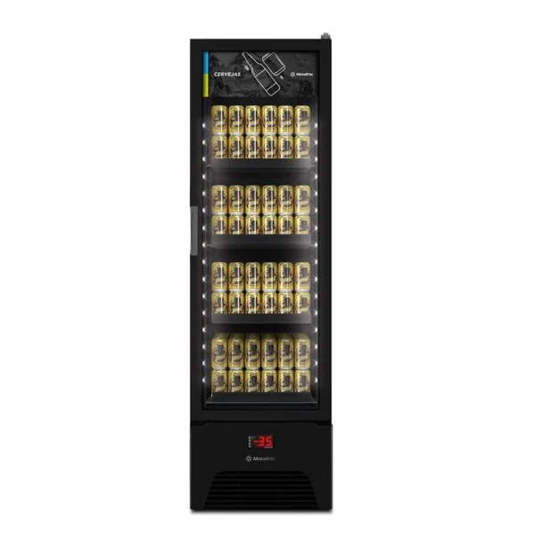 VN28 Optima All Black - Cervejeira Expositora Slim - 337L